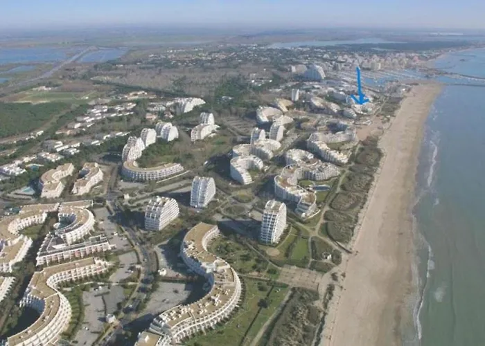 Ancre Bleue***, 1ere Ligne Plage, Piscine, Clim. Lejlighed La Grande-Motte